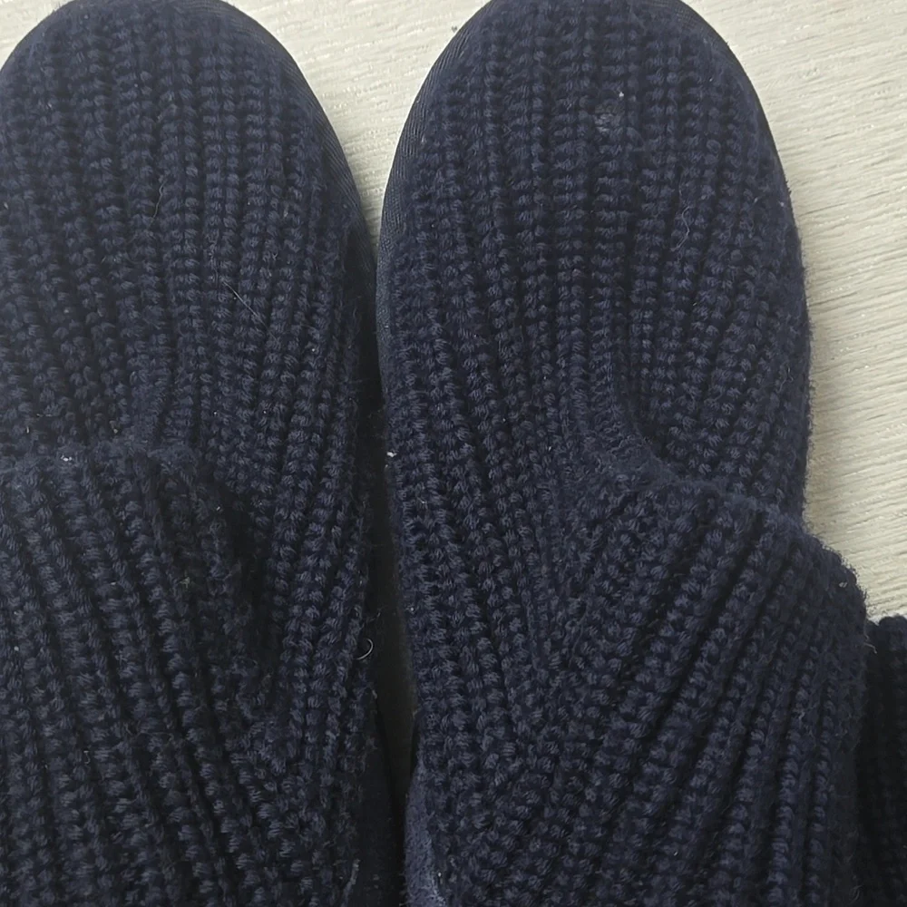Ugg Navy Blue Cardy‎ Knit Tall Boots